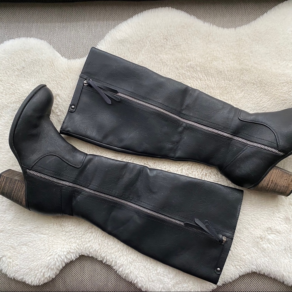 🕶 Knee high zip up boots 🕶